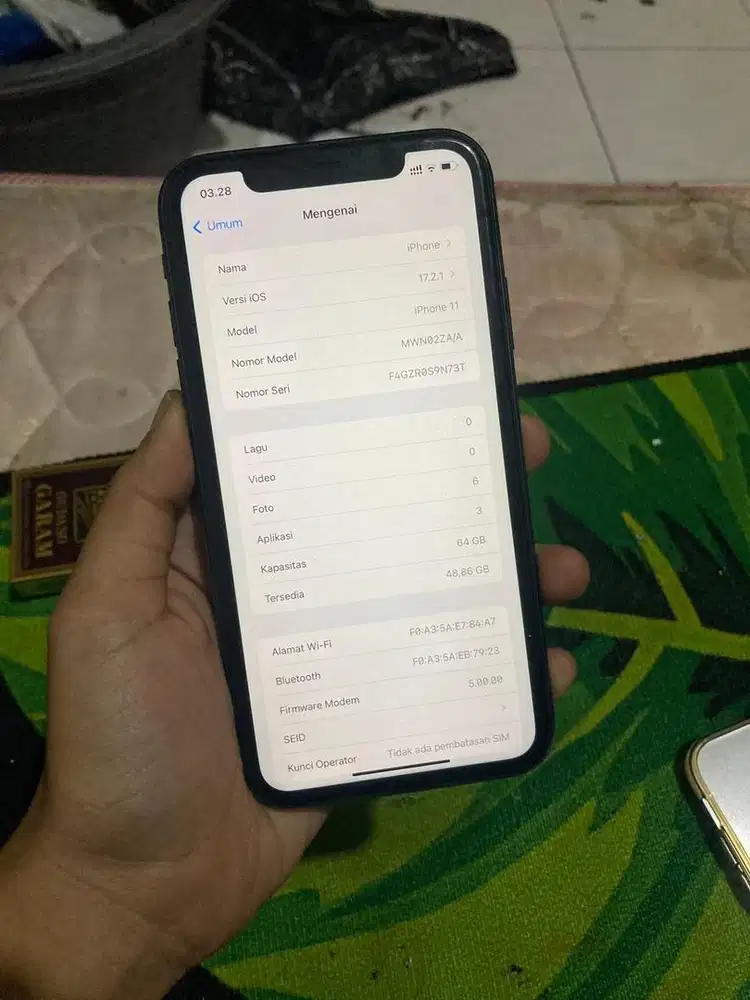 iPhone 11 inter 64gb registrasi
