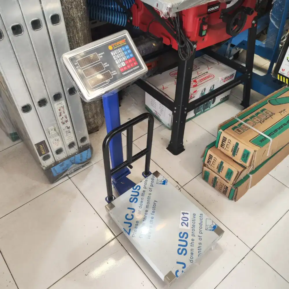 Tora Timbangan Digital Duduk 100 Kg Scale Plate New Blue