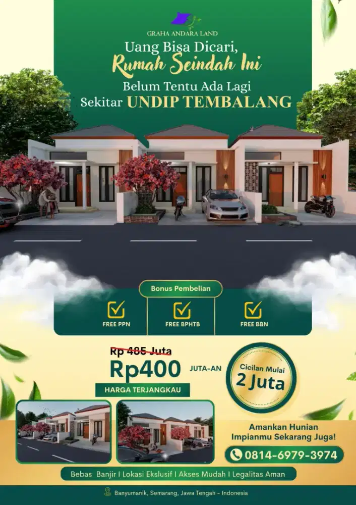 Rumah termurah sangat strategis dekat kampus undip Tembalang semarang