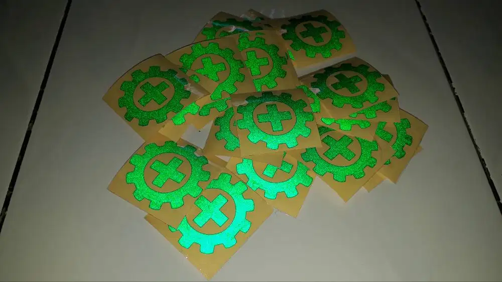 Stiker Skotlet K3 proyek pembangunan sticker cutting reflextive murah