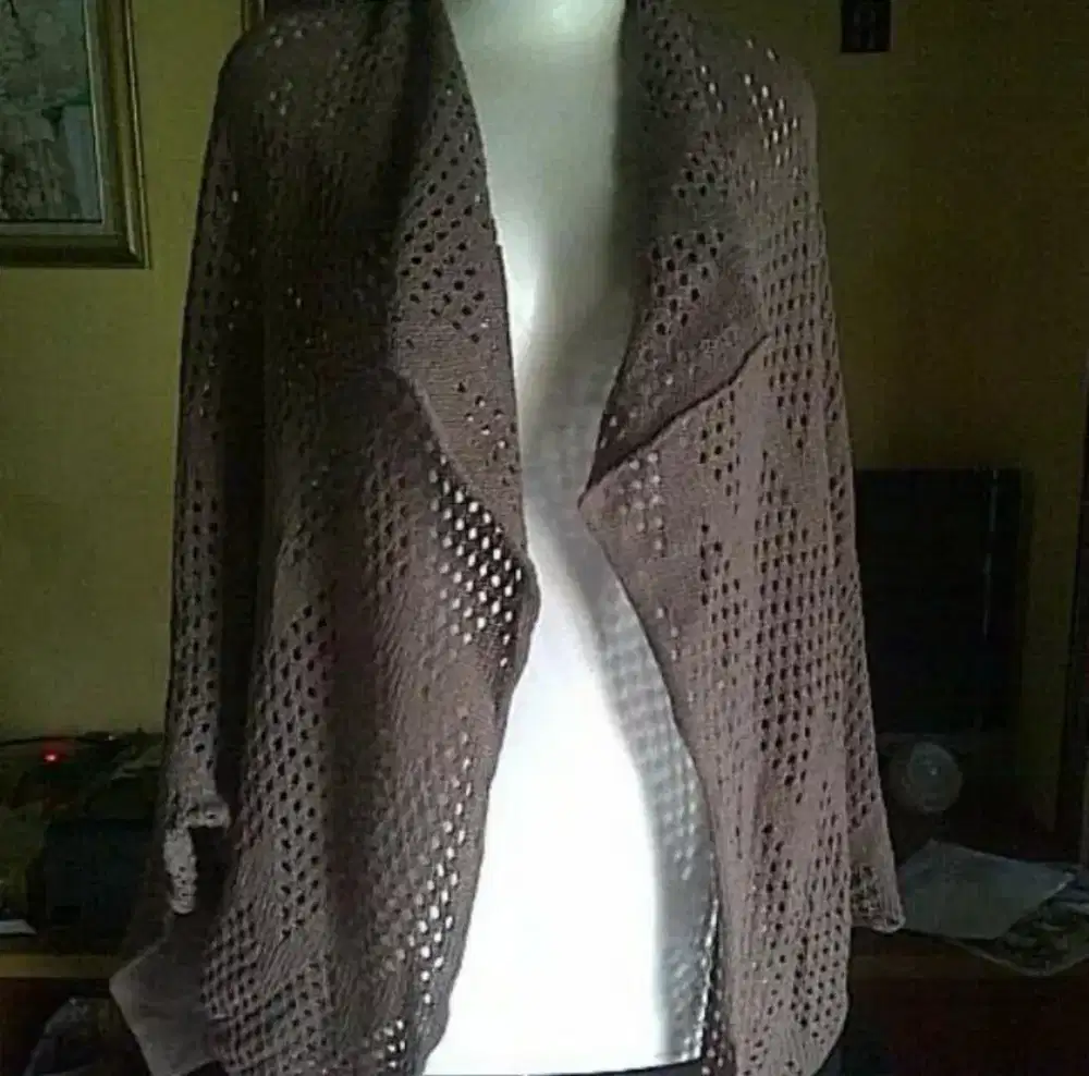 Cardigan rajut coklat