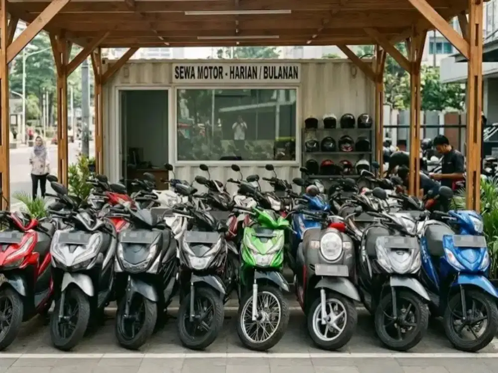 Rental motor harian atau mingguan