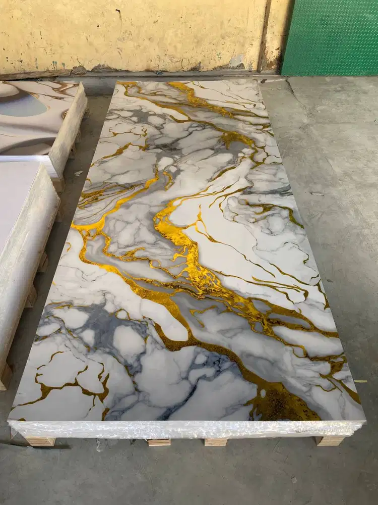 UV Pvc Marmer Premium 290x120cm Dokorasi Dinding Premium