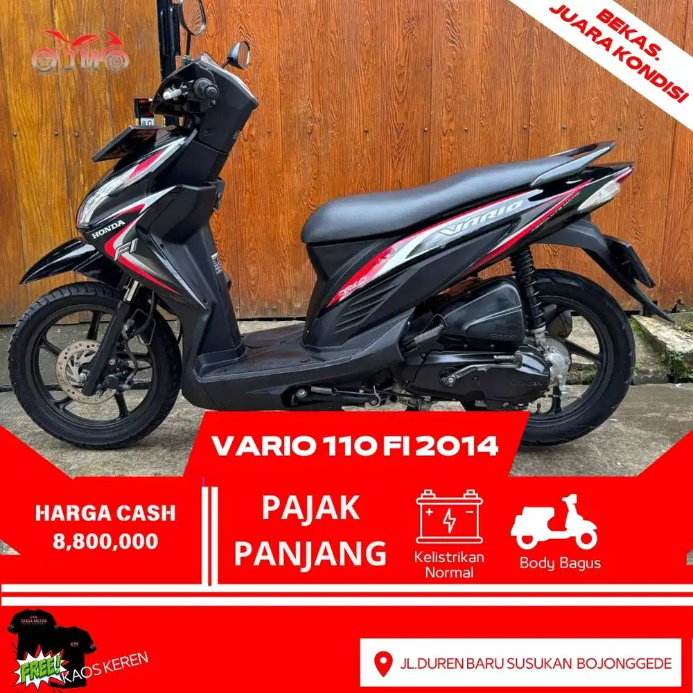 VARIO 110 CW FI TAHUN 2014 MESIN ADEM NO KENDALA PAJAK AKTIF PANJANG