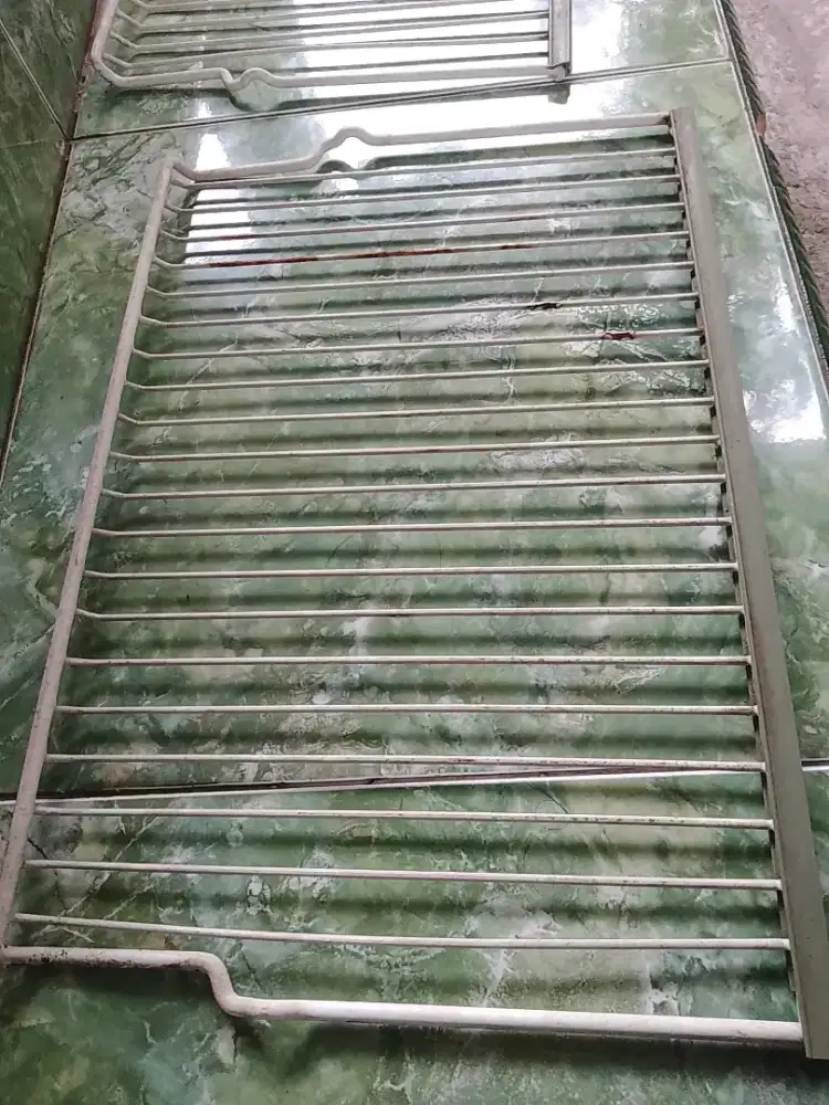 Rak kulkas National lama besi lapis plastik tebal kuat