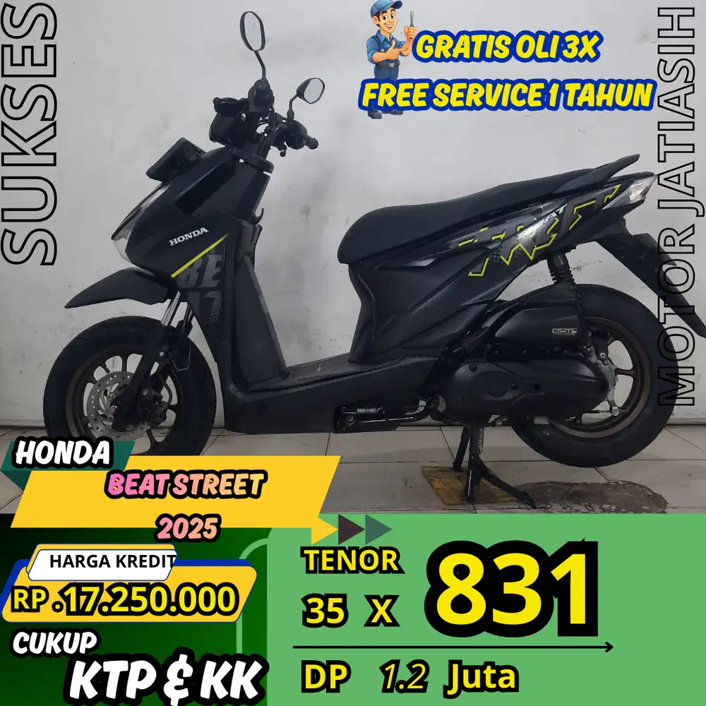 PROMO SPESIAL HONDA BEAT STREET 2025 PLAT BEKASI KOTA SYARAT KTP & KK