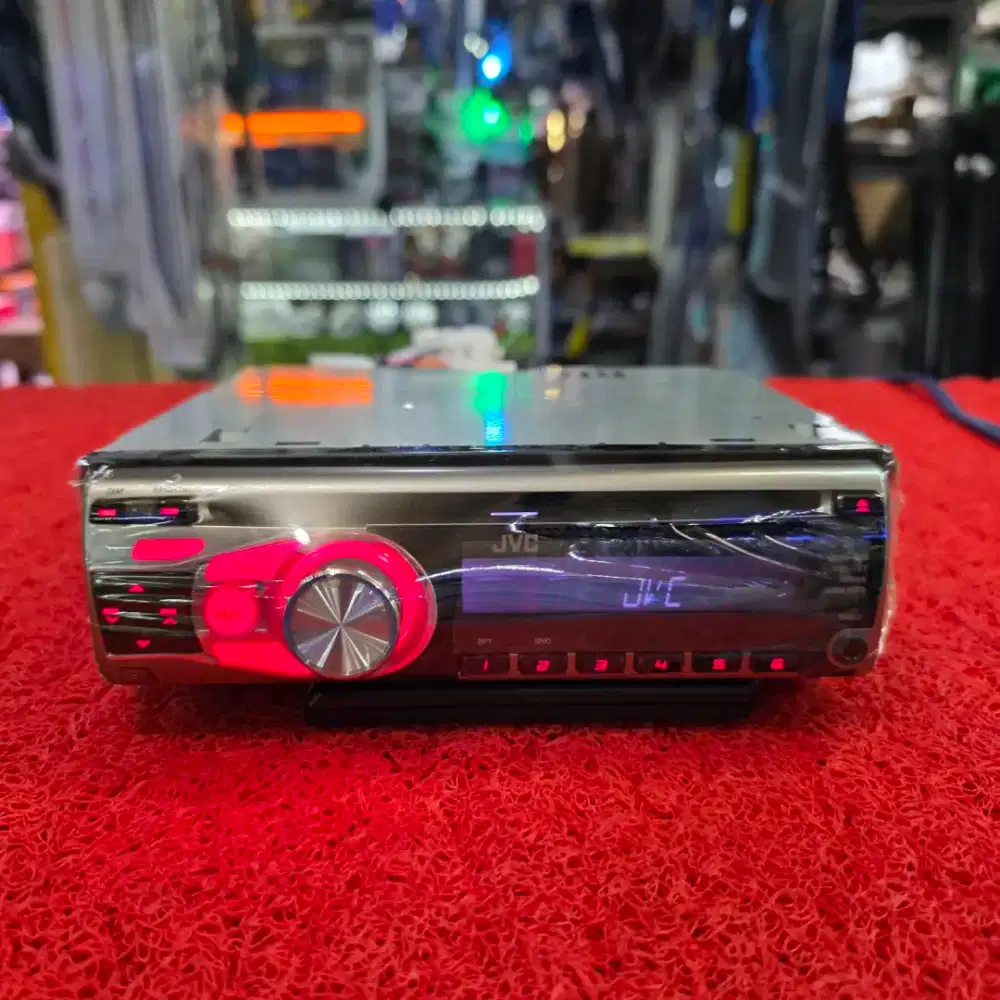 Head Unit Single Din JVC KD-R325S USB CD Aux sudah dipasang Bluetooth