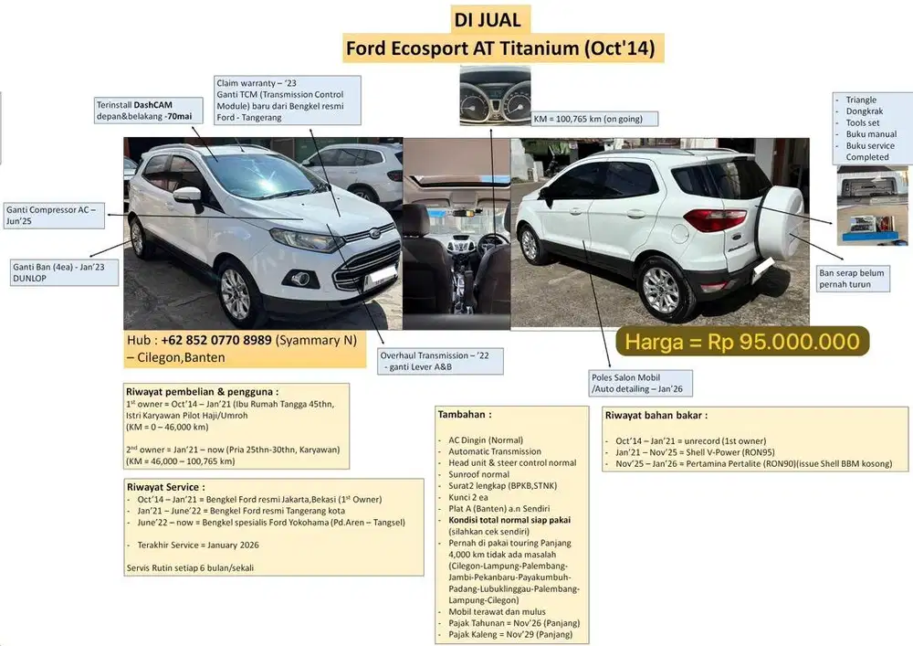 Ford Ecosport Putih AT Titanium