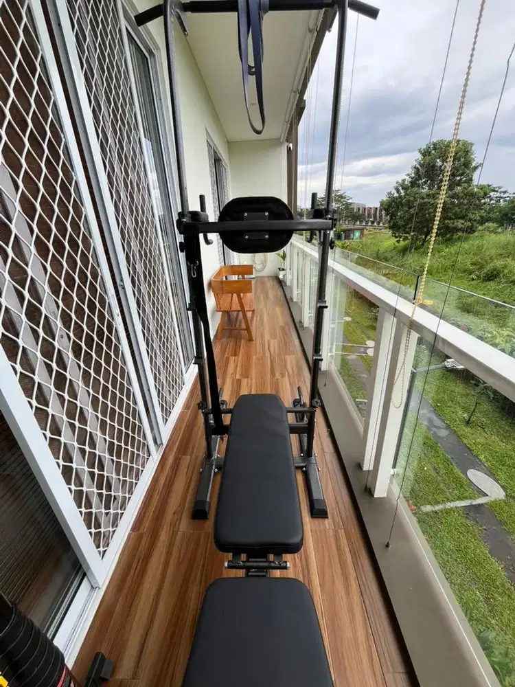 OneTwoFit Pull Up Tower Sit Up Bench