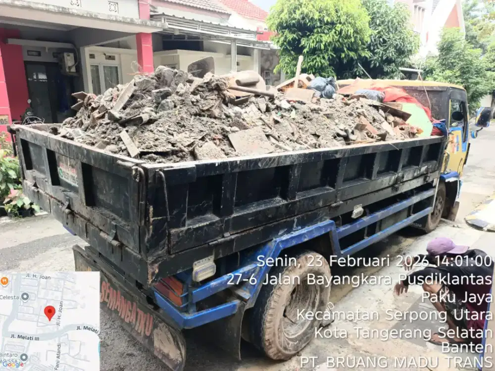 Jasa buang puing dan tanah