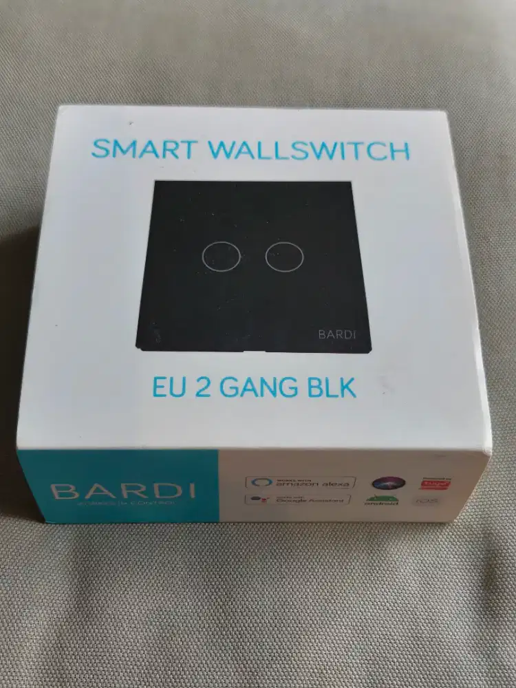 BARDI Smart Wall Switch EU 2 Gang Black