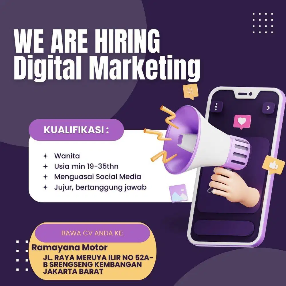 WE ARE HIRING DIGITAL MARKETING