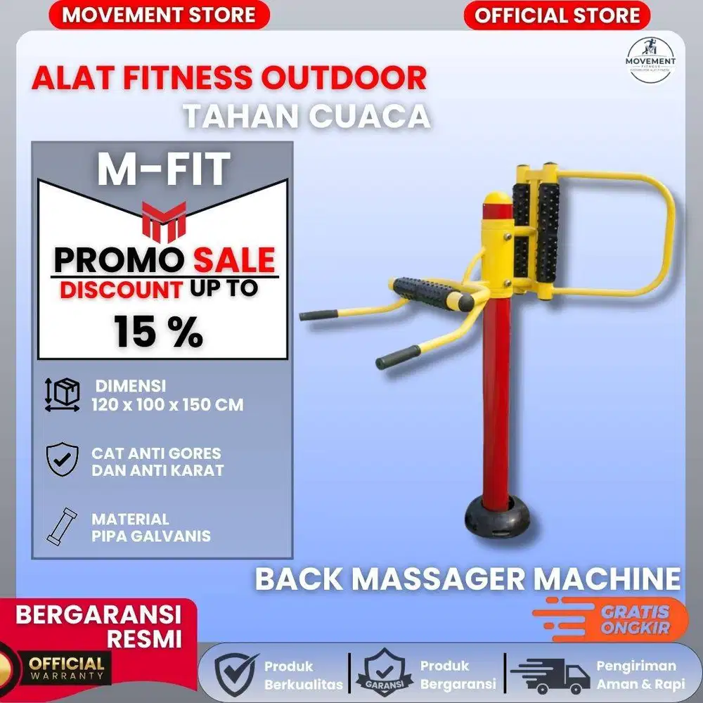 Alat Olaahraga Taman Tahan Segala Cuaca Back Massager - Surabaya