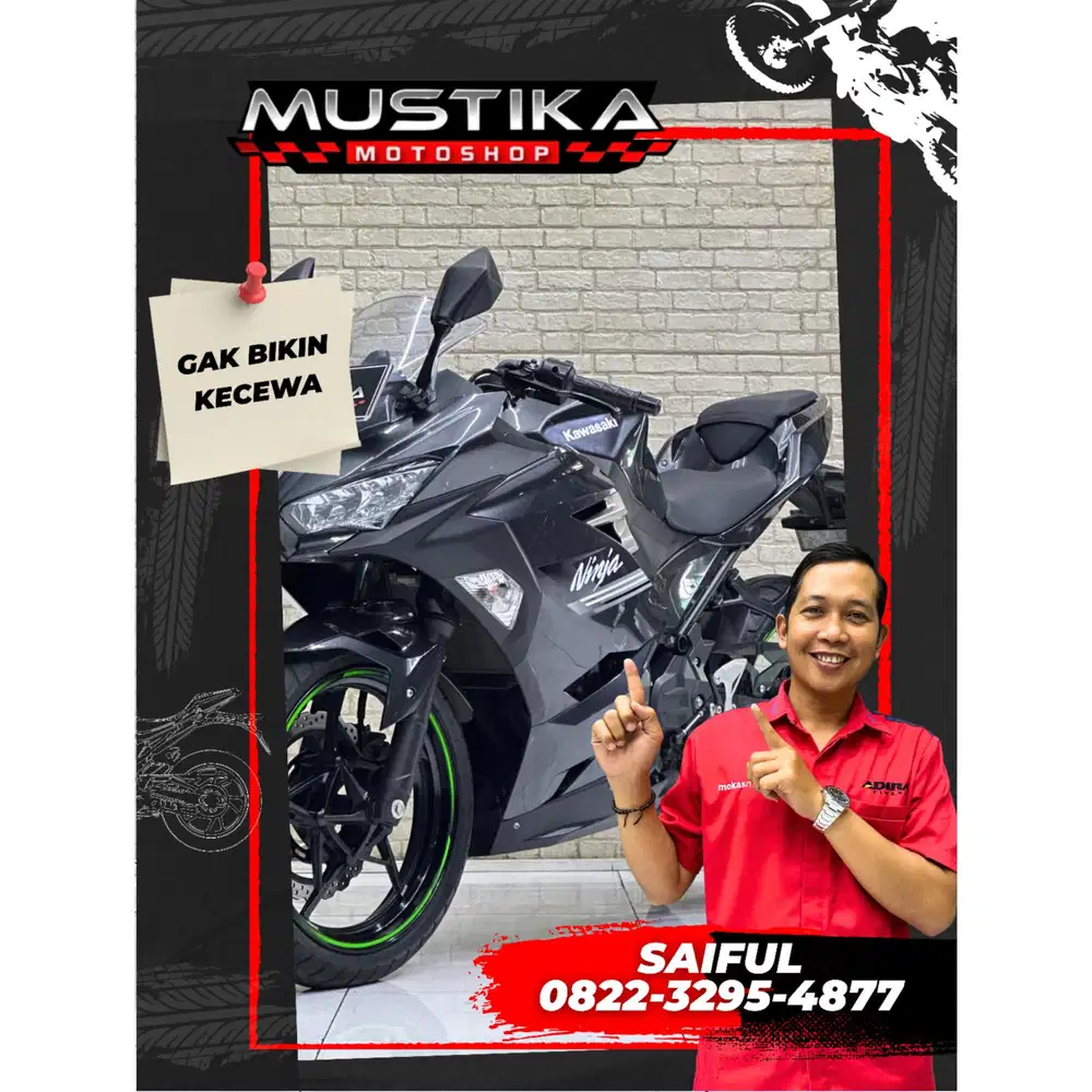 Odo 9rb Istimewa!!Kawasaki Ninja 250 Fi 2022 Black N Asli-Mustika