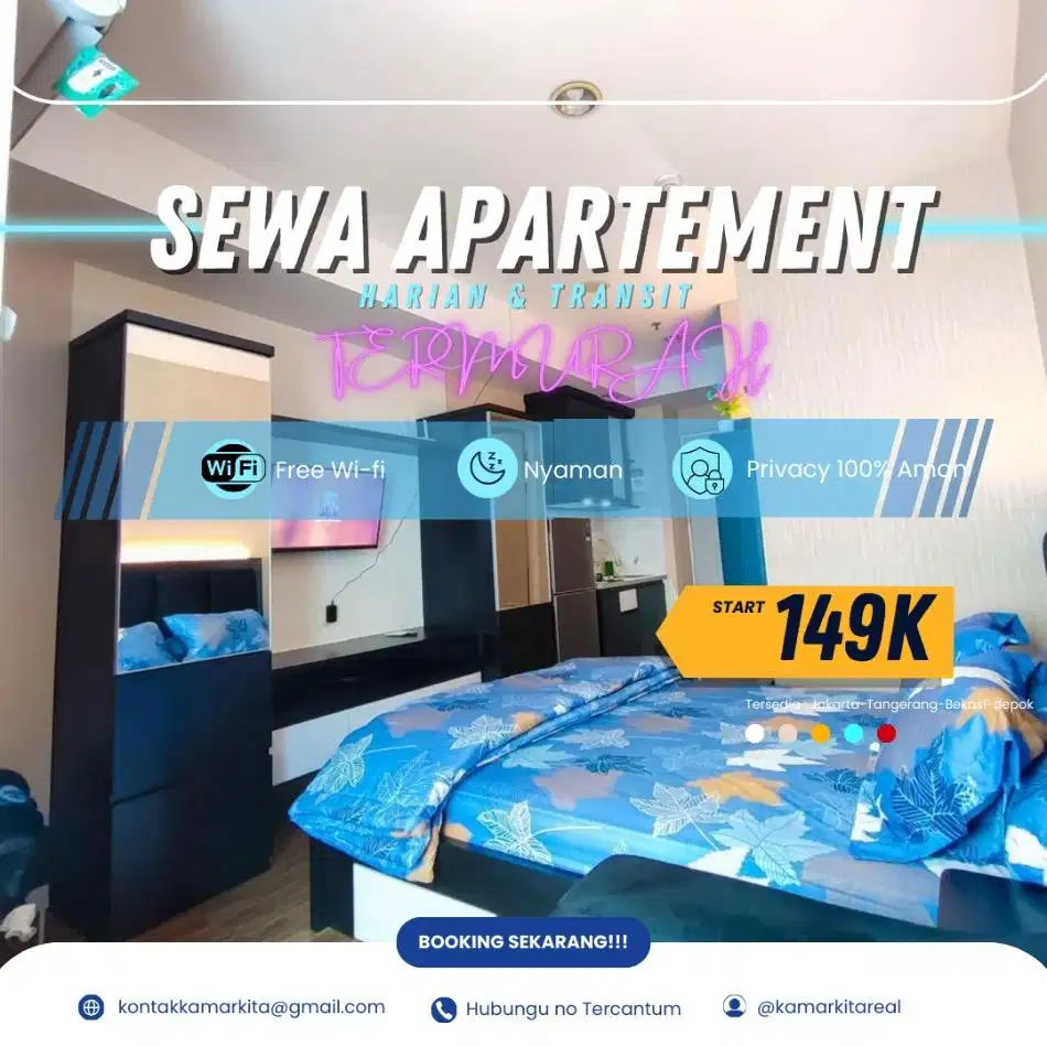 Sewa Apartemen Green Pramuka Harian/Transit Termurah Jakarta Pusat