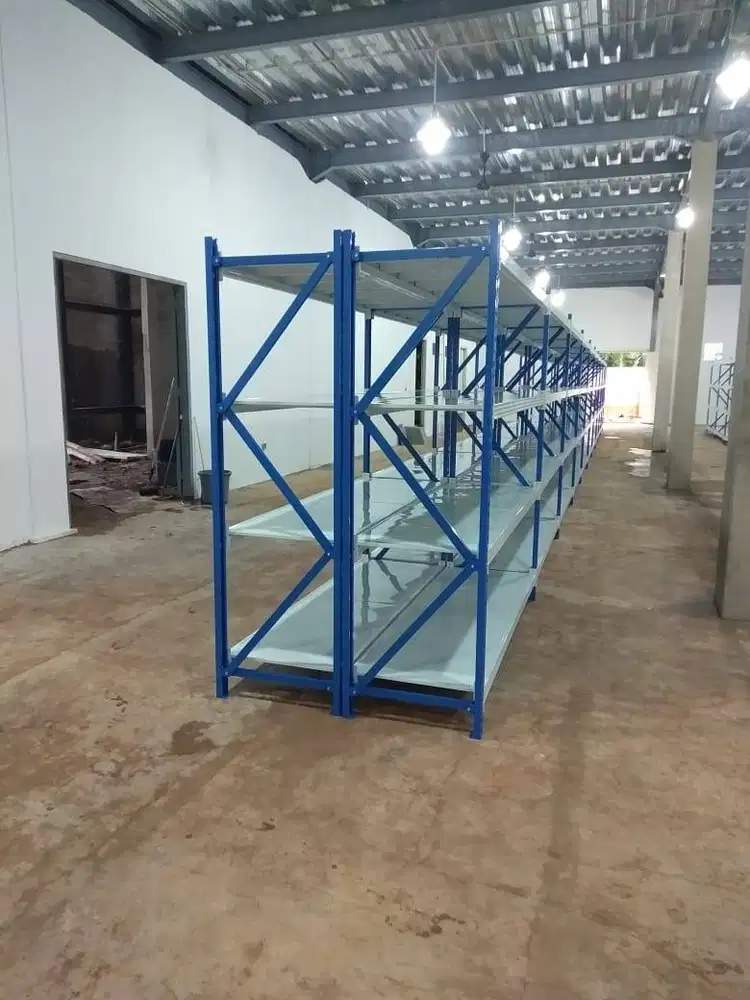 Rak Gudang Besi Baja Light Duty Tahan Beban 250 Kg Perlevel