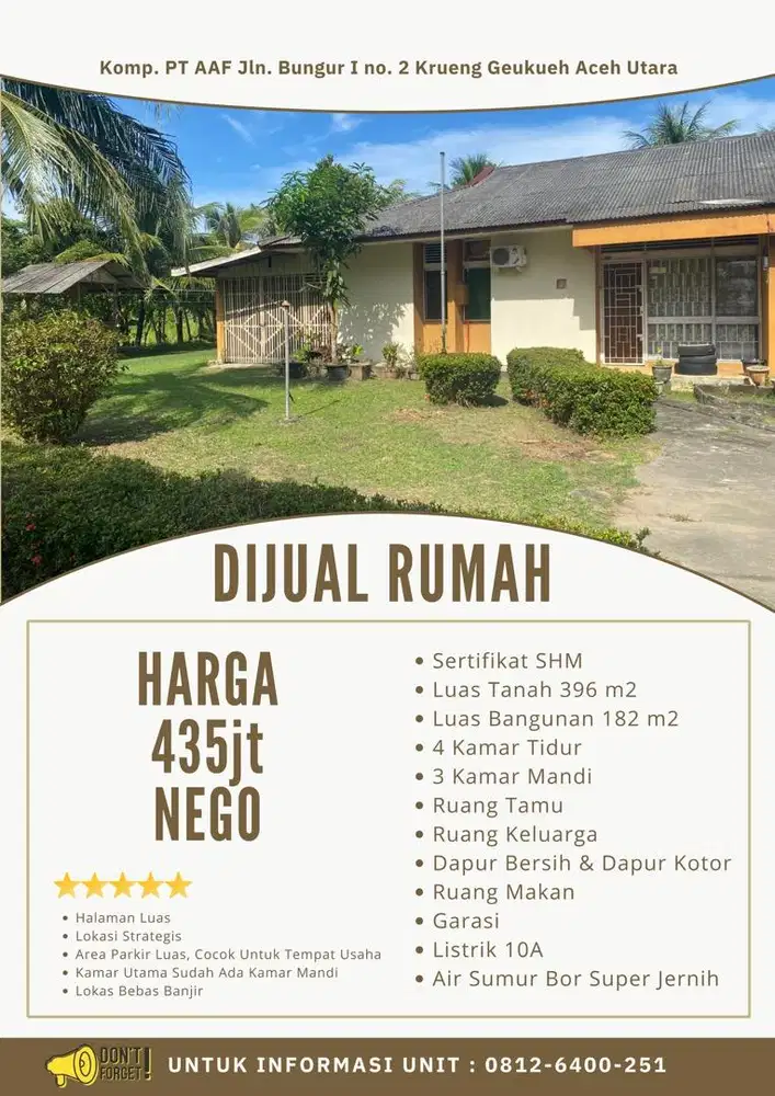 Dijual Rumah Nego