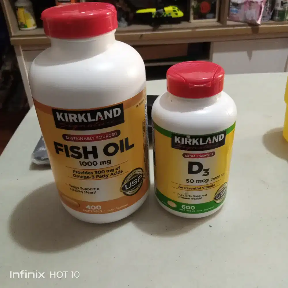 Fish oil kirkland dan vitamin D3 bawa kebanyakan dari america