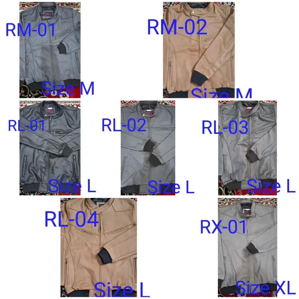 Jaket Kulit Bomber Bahan Sapi