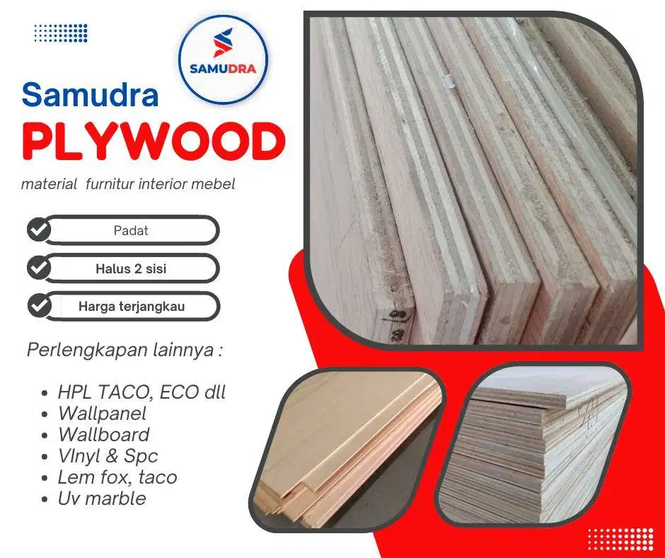 triplek 15mm semi meranti halus 2 sisi per lembar surabaya