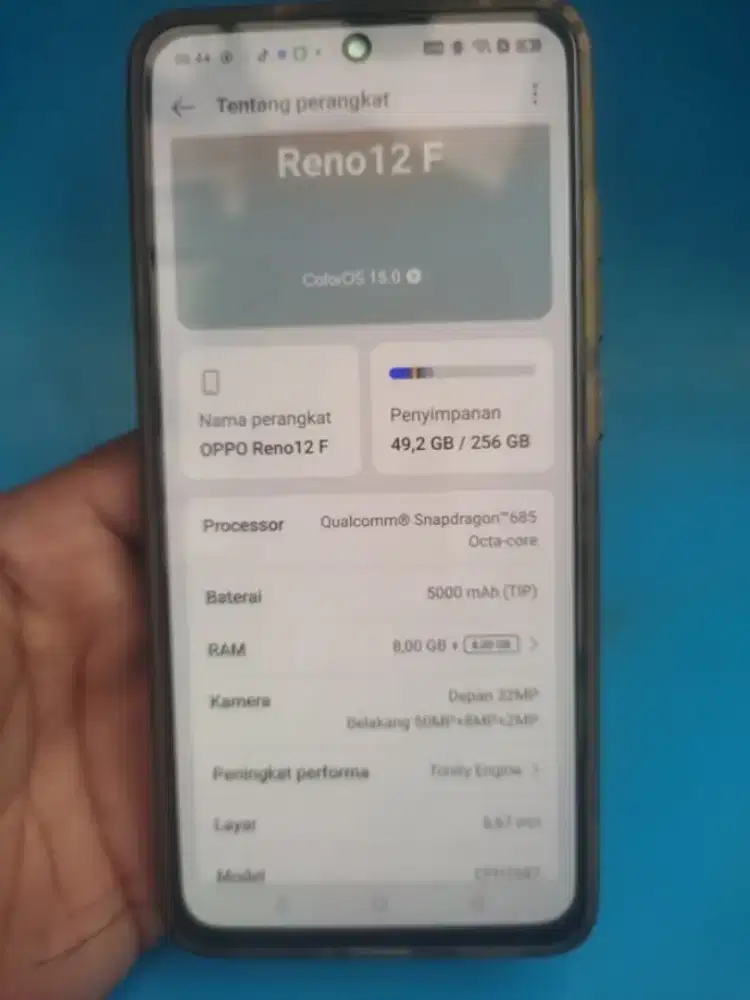 Oppo Reno 12f ram 8+8/256