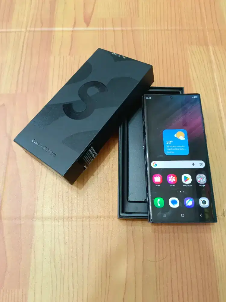 Samsung s22 ultra 5G 12/256 ex resmi black mulus fullset