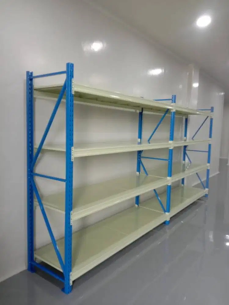 Rak Gudang Besi Baja Medium Duty Lebar 60cm Kapasitas 500 Kg Perlevel