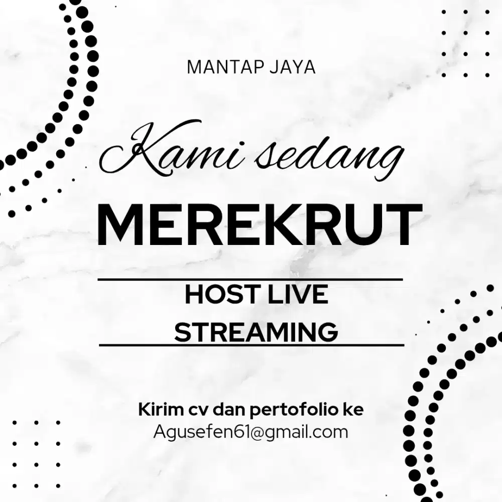Di butuhkan host live