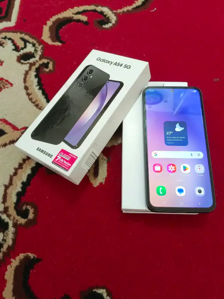 Samsung a54 5G 8/256 ex resmi graphite mulus fullset ori