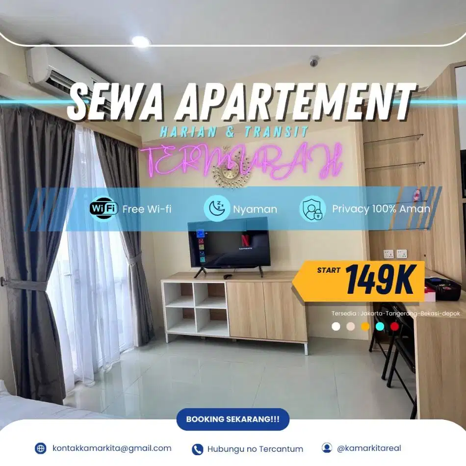 Disewakan Apartemen BINTARO ICON Tangsel Harian/Transit Termurah