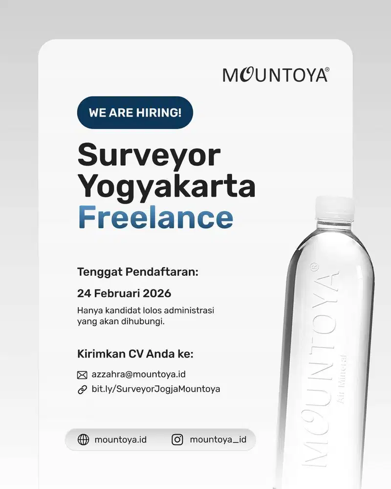 Freelance Surveyor Yogyakarta (Periode Freelance 2 Minggu)