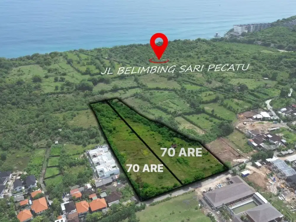 Land For Lease. Ocean View From Second Level. Locasi At Jln. Belimbing Sari Pecatu Kuta Selatan Badung Bali. Near Savaya Beach Club, Uluwatu,GWK.