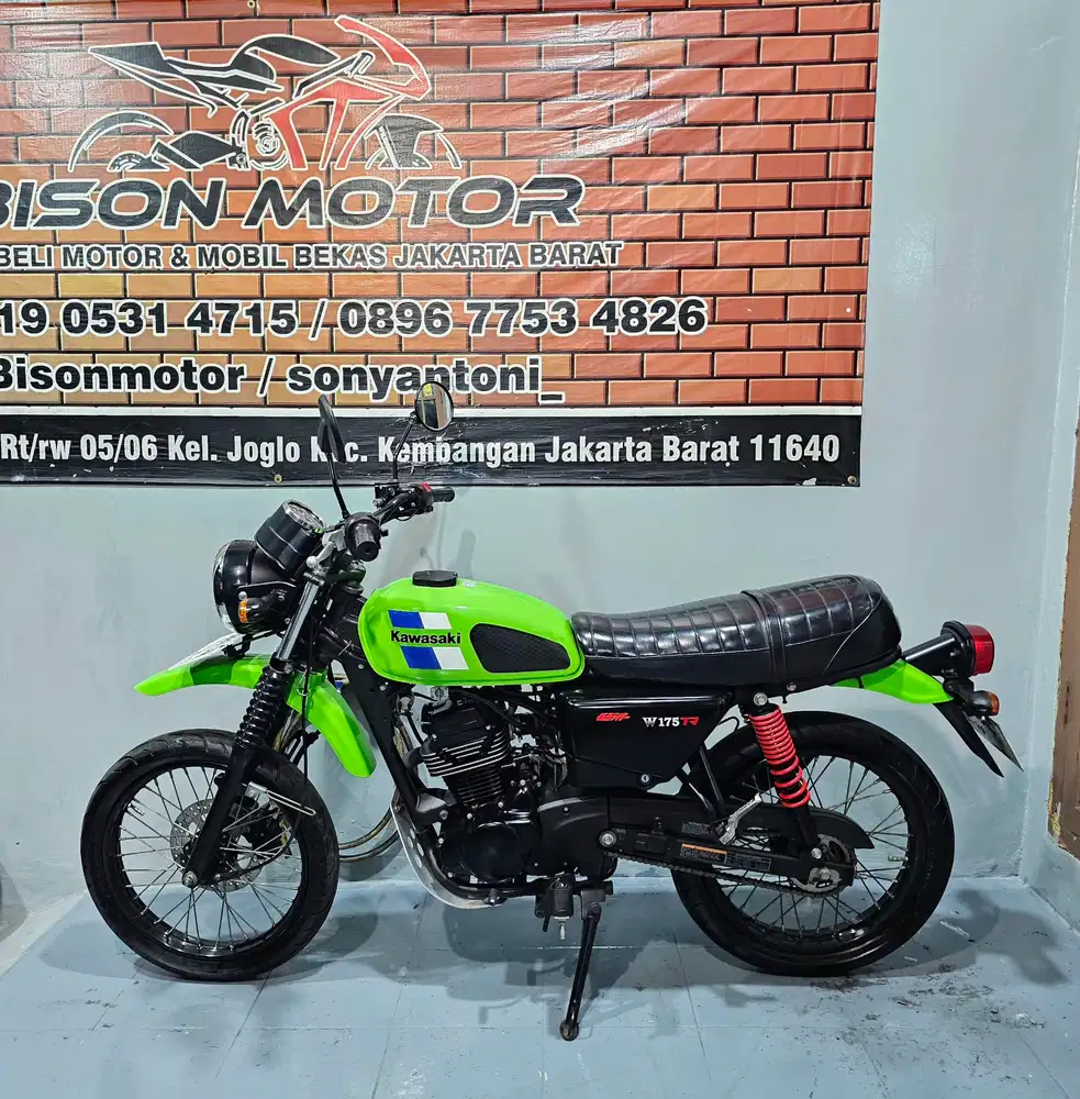 ISTIMEWA! KAWASAKI W175 TR W 175 TR TAHUN 2023 HIJAU GLOSSY