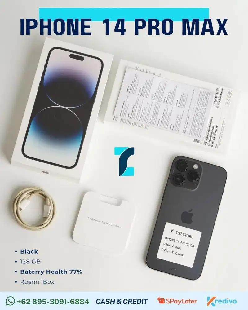 Iphone 14 promax 128gb gprahite