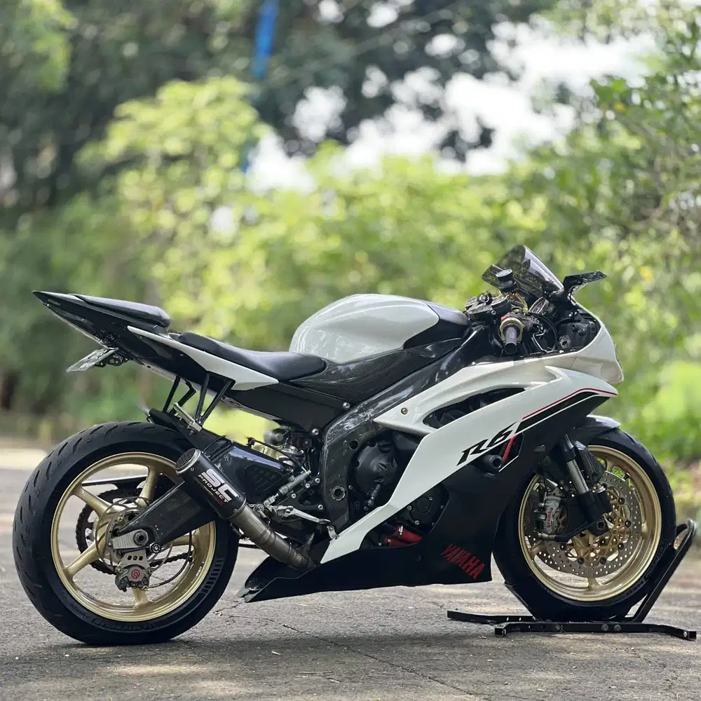 KM LOW! YAMAHA R6 2014 PUTIH PAJAK ON SIAP NGEBUT