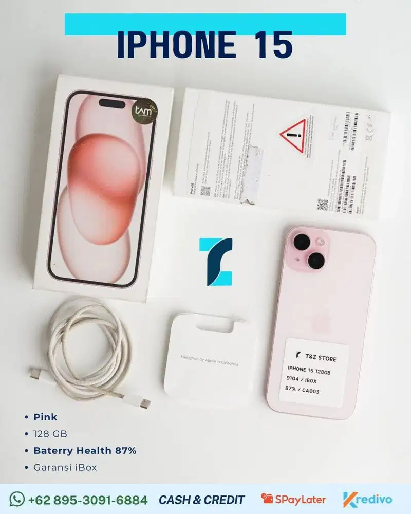 Iphone 15 pink 128gb