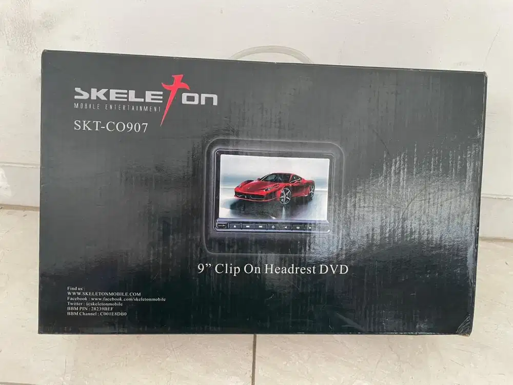 Dijual Headrest DVD 9 inch Merek SKELETON
