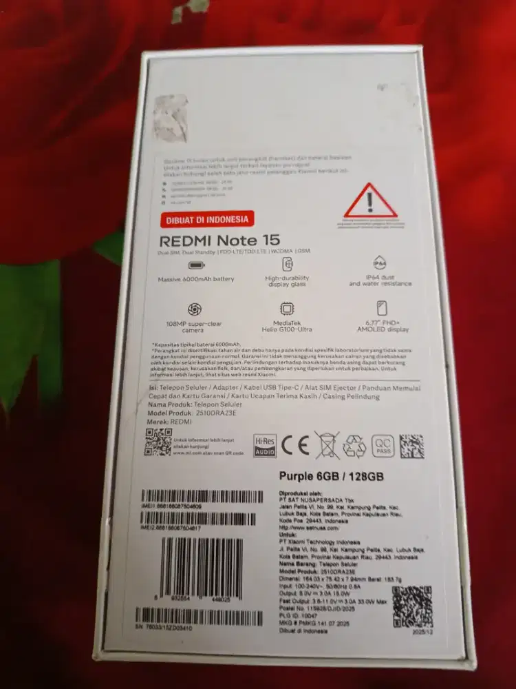 Redmi note 15 ram 6/128