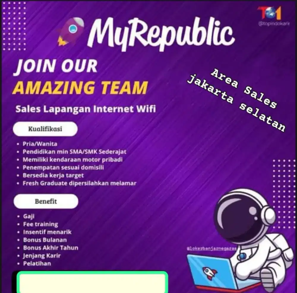 Lowongan kerja sales wifi