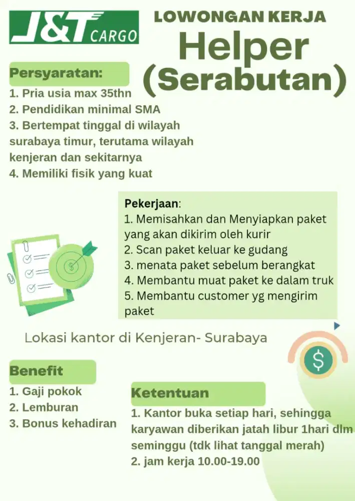 Lowongan sortir (serabutan) wilayah kenjeran surabaya timur