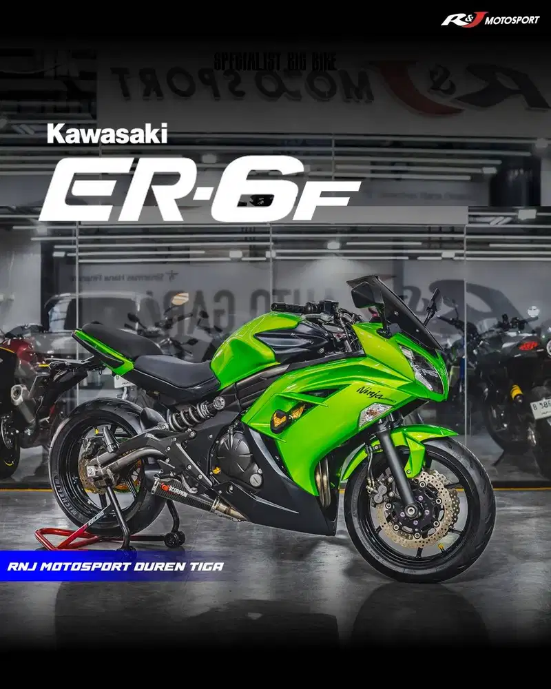 ‎Kawasaki ER6F ER6 F ER6N 2012 Knalpot Scorpion Km 10.000an Full Paper