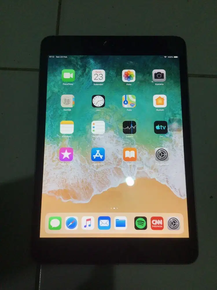 Jual cepat ipad mini 2 16GB iOS 12.5.8 mulus, minus tidak bisa reset.