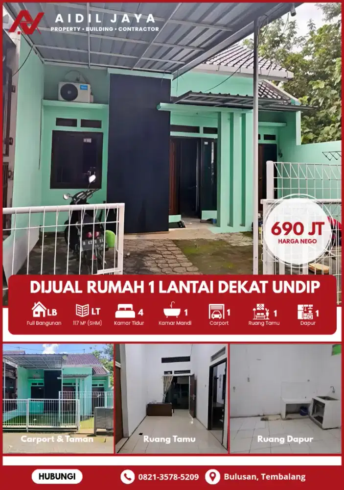 Rumah Murah Siap Huni Dekat UNDIP