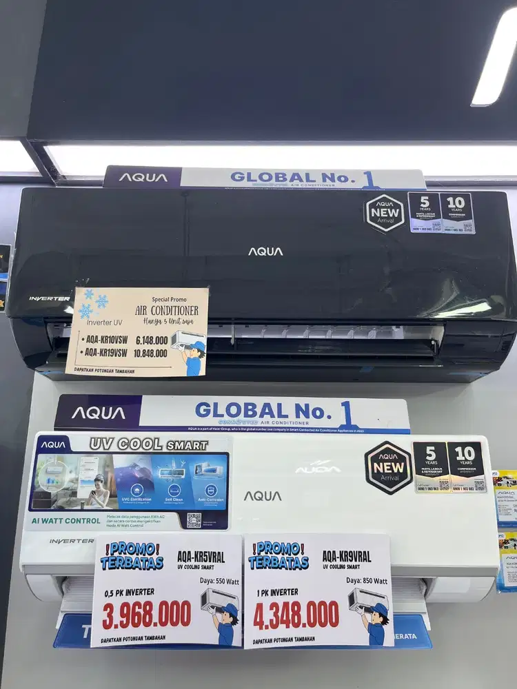 KREDIT AC INVERTER AQUA TANPA DP! BUNGA 0% FREE 1 CICILAN