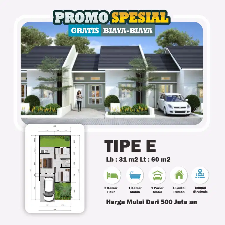 Rumah Siap Huni Ready Stock Graha Mirai Type E