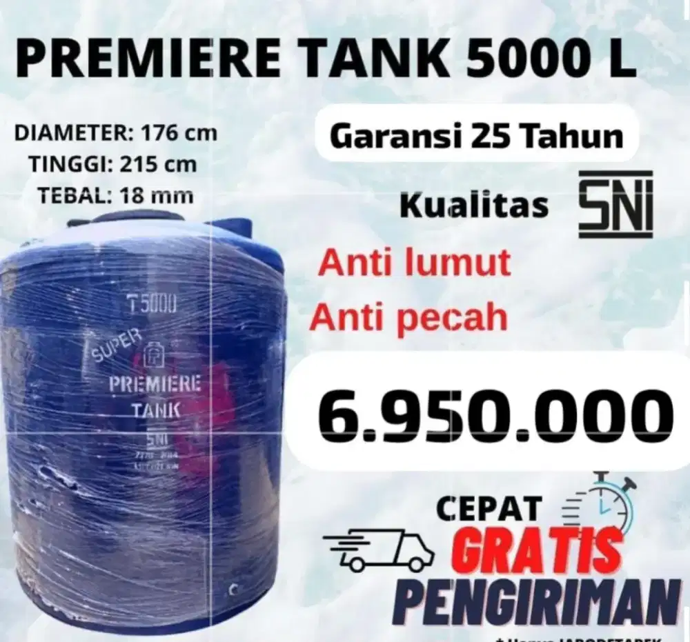 Toren air ukuran 5000