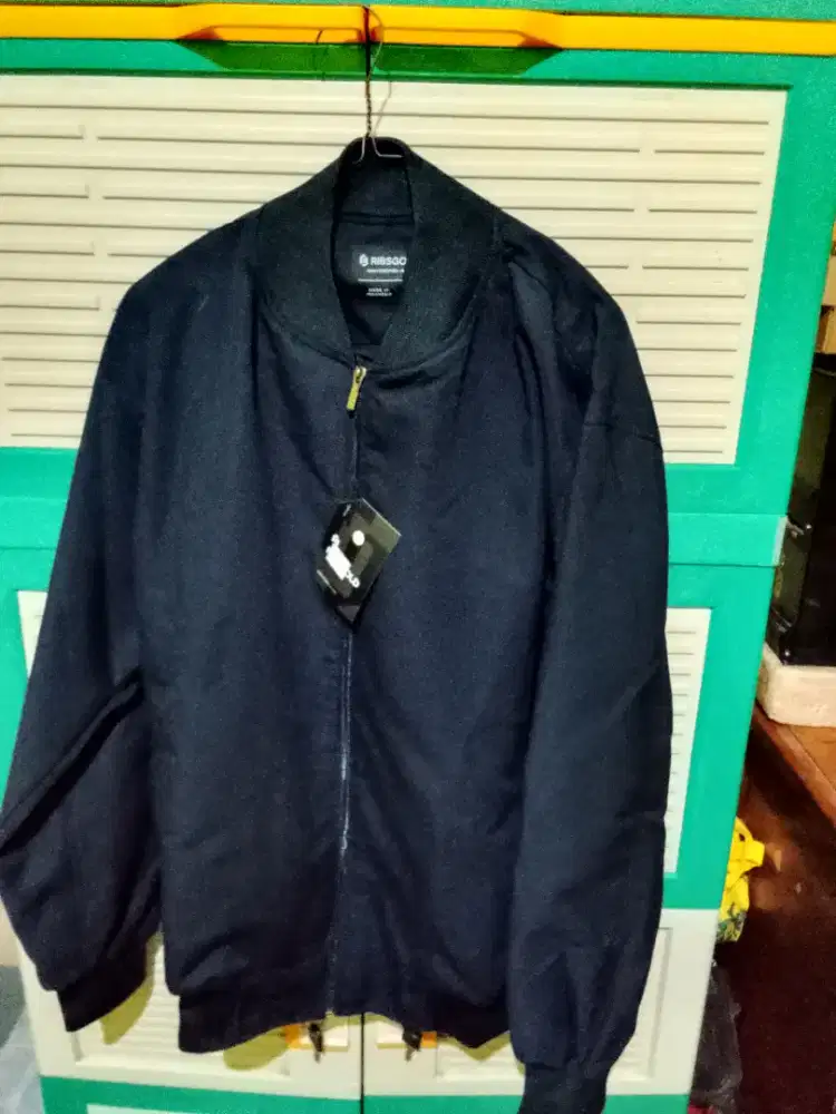 Jaket Bomber Ribsgold Navy