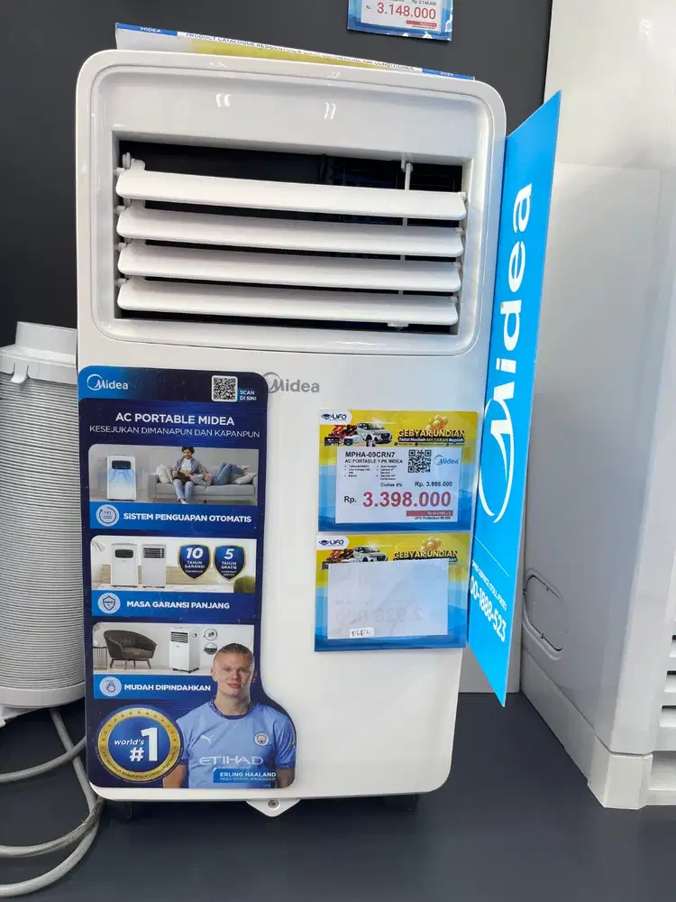 KREDIT AC PORTABLE MIDEA 1PK TANPA DP! BUNGA 0% FREE 1 CICILAN