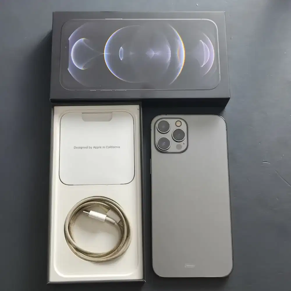 IPHONE 12 PRO MAX 256GB GRAPHITE EX GARANSI RESMI