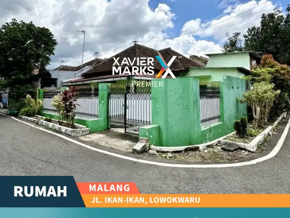 Dijual Rumah Hook Dekat Pusat Kota di Jl Ikan-ikan Malang
